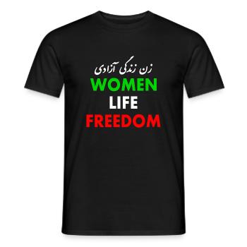 Women life freedom - Männer T-Shirt - Schwarz - Vorne - AI Model Male 178 light (178cm)
