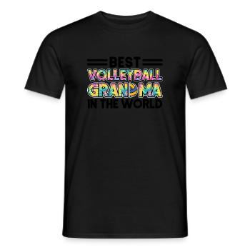 Volleyball-Oma Volleyball-Großmutter Geschenk - Männer T-Shirt - Schwarz - Vorne - AI Model Male 178 light (178cm)