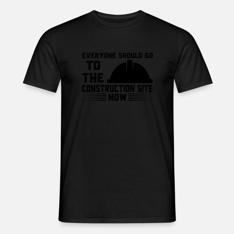 Baustelle Bauherr Geschenk - Männer T-Shirt - Schwarz
