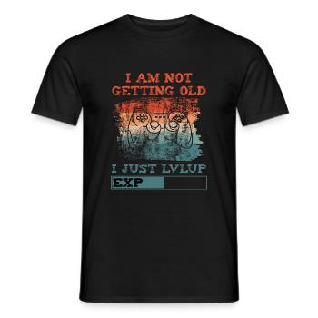 ICH WERD NICH ALT ICH LEVELUP Zocker Konsole PC - Männer T-Shirt - Schwarz - Vorne - AI Model Male 178 light (178cm)