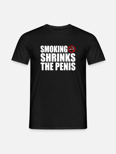 Smoking shrinks the penis - Men's T-Shirt - black