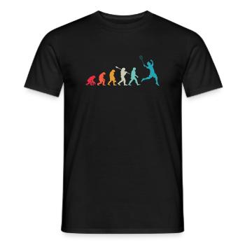 Badminton Evolution Gift for Badminton Players - Men's T-Shirt - black - Front - AI Model Male 178 light (178cm)