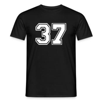 37 - Men's T-Shirt - black - Front - AI Model Male 178 light (178cm)