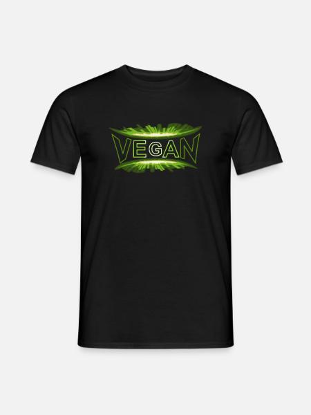 VEGAN-dynamic-style-green - Männer T-Shirt - Schwarz