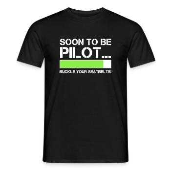 Pilot Pilot Flugzeug Geschenk - Männer T-Shirt - Schwarz - Vorne - AI Model Male 178 light (178cm)