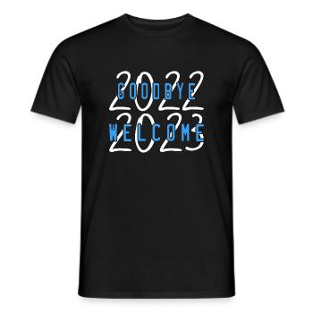 welcome 2023 - T-shirt homme - noir - Devant - AI Model Male 178 light (178cm)