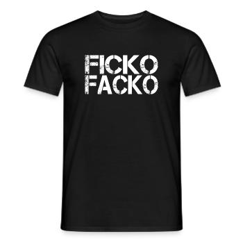 F!cko - Facko [white] - Männer T-Shirt - Schwarz - Vorne - AI Model Male 178 light (178cm)
