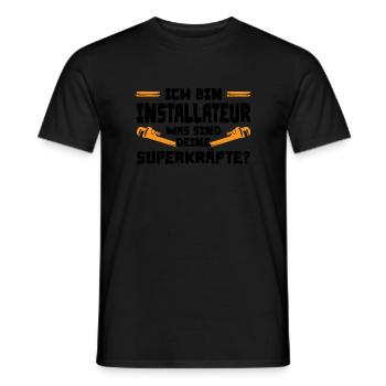 Installateur Beruf Installateurmeister Geschenk - Männer T-Shirt - Schwarz - Vorne - AI Model Male 178 light (178cm)
