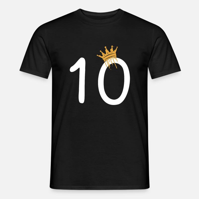 10 - Männer T-Shirt - Schwarz