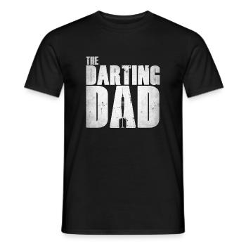Darting Dad - Darts Father - Joueur de fléchettes Fête des pères - T-shirt homme - noir - Devant - AI Model Male 178 light (178cm)