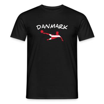Denmark Football 2022 - Men's T-Shirt - black - Front - AI Model Male 178 light (178cm)