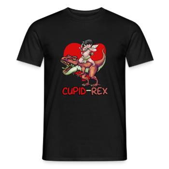 Cupid Armor T Rex Heart Valentinstag Cupid Rex - Männer T-Shirt - Schwarz - Vorne - AI Model Male 178 light (178cm)