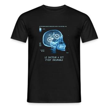 Le Docteur ma dit c'est incurable (le vtt) - T-shirt homme - noir - Devant - AI Model Male 178 light (178cm)