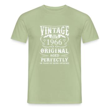 Vintage Made In 1966 58 Years Of Being Awesome - Männer T-Shirt - Sage - Vorne - AI Model Male 178 light (178cm)