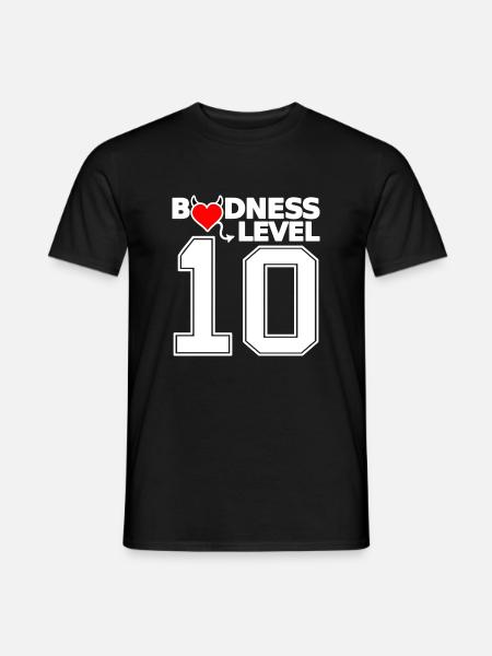 Level 10 Nummer Zahl Böse Bosheit - Männer T-Shirt - Schwarz