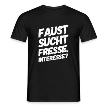 Provokation Lustige Sprüche Fresse - Männer T-Shirt - Schwarz - Vorne - AI Model Male 178 light (178cm)