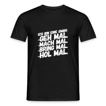 Bürohumor Büro Lustige Witzige Sprüche GmbH - Männer T-Shirt - Schwarz - Vorne - AI Model Male 178 light (178cm)