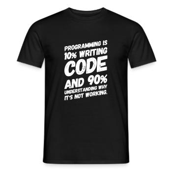 Nerd Nerdy Geek Lustige Sprüche Programmierer - Männer T-Shirt - Schwarz - Vorne - AI Model Male 178 light (178cm)