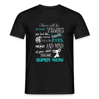 super mom - T-shirt homme - noir - Devant - AI Model Male 178 light (178cm)