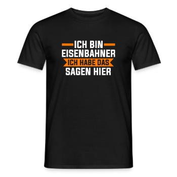 Eisenbahner Beruf Eisenbahnen Geschenk - Männer T-Shirt - Schwarz - Vorne - AI Model Male 178 light (178cm)