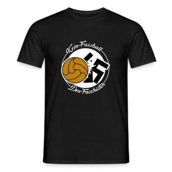 No football the fascists - Men's T-Shirt - black - Front - AI Model Male 178 light (178cm)