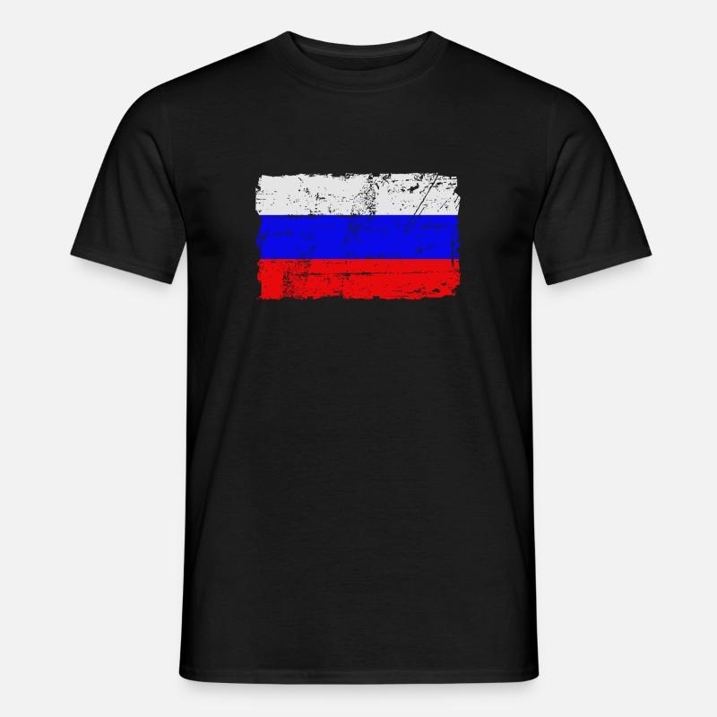 Drapeau Russie - Drapeau Russie - T-shirt homme - noir