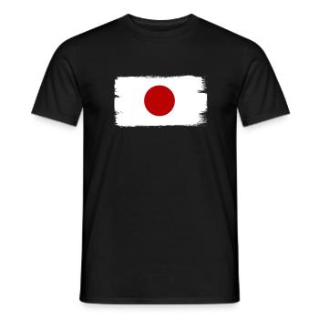 Drapeau du Japon utilisé Look Nihon Drapeau japonais - T-shirt homme - noir - Devant - AI Model Male 178 light (178cm)