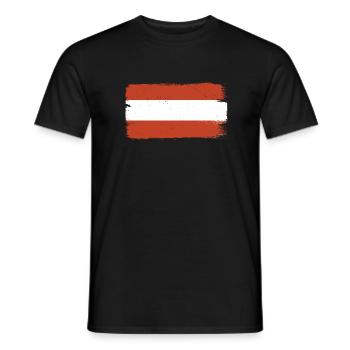 Austria Flag Austria Austrian Flag AT - Men's T-Shirt - black - Front - AI Model Male 178 light (178cm)