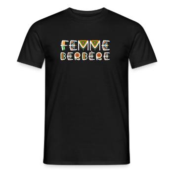 Femme Berbère Belle et Rebelle | Amazigh - T-shirt homme - noir - Devant - AI Model Male 178 light (178cm)