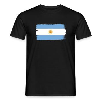Argentina Flag South America Argentine Flag - Men's T-Shirt - black - Front - AI Model Male 178 light (178cm)