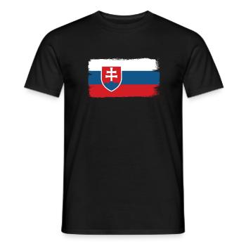 Slovaquie drapeau slovaque vintage drapeau slovaque - T-shirt homme - noir - Devant - AI Model Male 178 light (178cm)