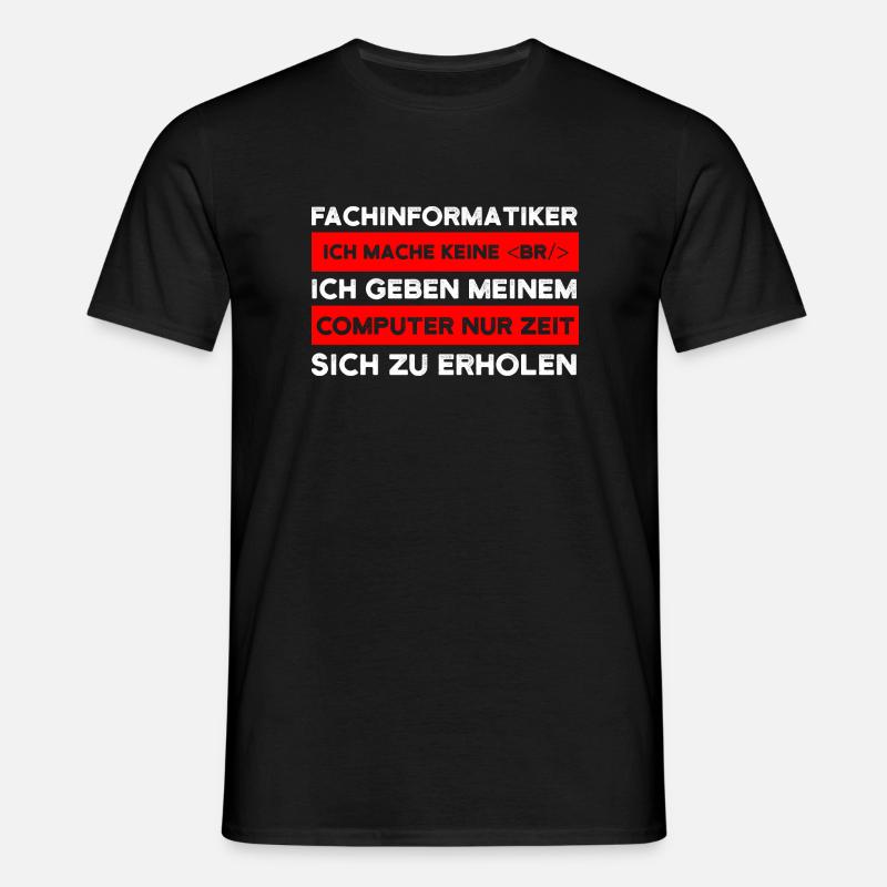 Fachinformatiker Beruf Coder Geschenk - Männer T-Shirt - Schwarz