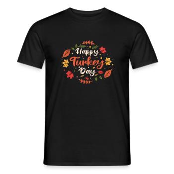 Happy Turkey Day | Thanksgiving - T-shirt homme - noir - Devant - AI Model Male 178 light (178cm)