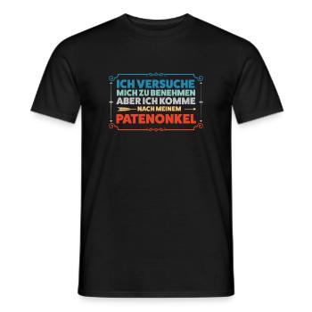 Patenonkel Familie Taufpate Geschenk - Männer T-Shirt - Schwarz - Vorne - AI Model Male 178 light (178cm)