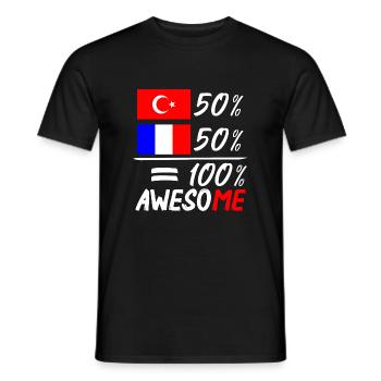 Moitié Français moitié Turc - Männer T-Shirt - Schwarz - Vorne - AI Model Male 178 light (178cm)