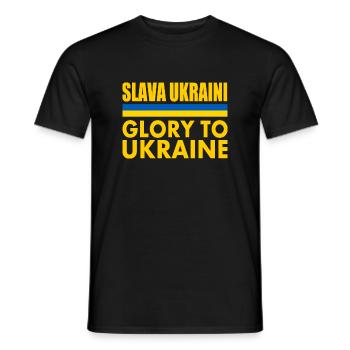 Slava ukraini - Männer T-Shirt - Schwarz - Vorne - AI Model Male 178 light (178cm)