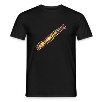 Oboe Geometric - Men's T-Shirt - black - Front - AI Model Male 178 light (178cm)