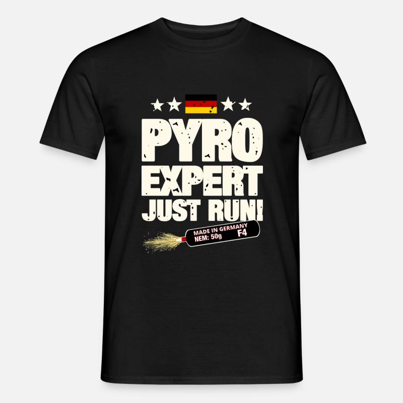 Pyro Pyrotechnik - Männer T-Shirt - Schwarz