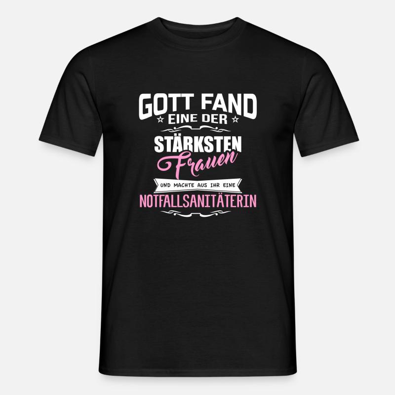 NOTFALLSANITÄTERIN - Männer T-Shirt - Schwarz