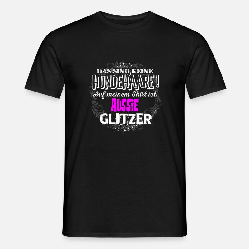 AUSSIE - Glitzer - Männer T-Shirt - Schwarz