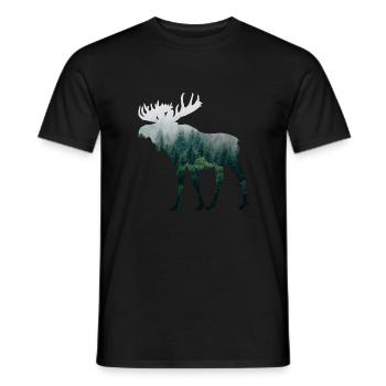 Moose - Men's T-Shirt - black - Front - AI Model Male 178 light (178cm)