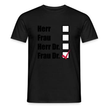Frau Doktor - Männer T-Shirt - Schwarz - Vorne - AI Model Male 178 light (178cm)
