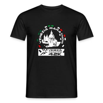 Venice Marathon 42K, Venezia Marathon, white style - Männer T-Shirt - Schwarz - Vorne - AI Model Male 178 light (178cm)