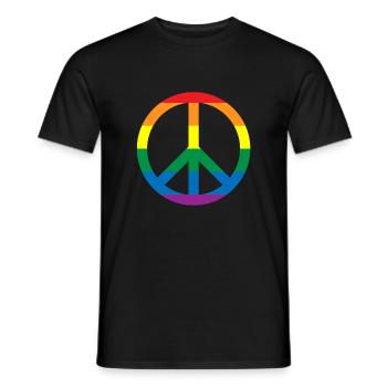 Lgbt Peace - Men's T-Shirt - black - Front - AI Model Male 178 light (178cm)