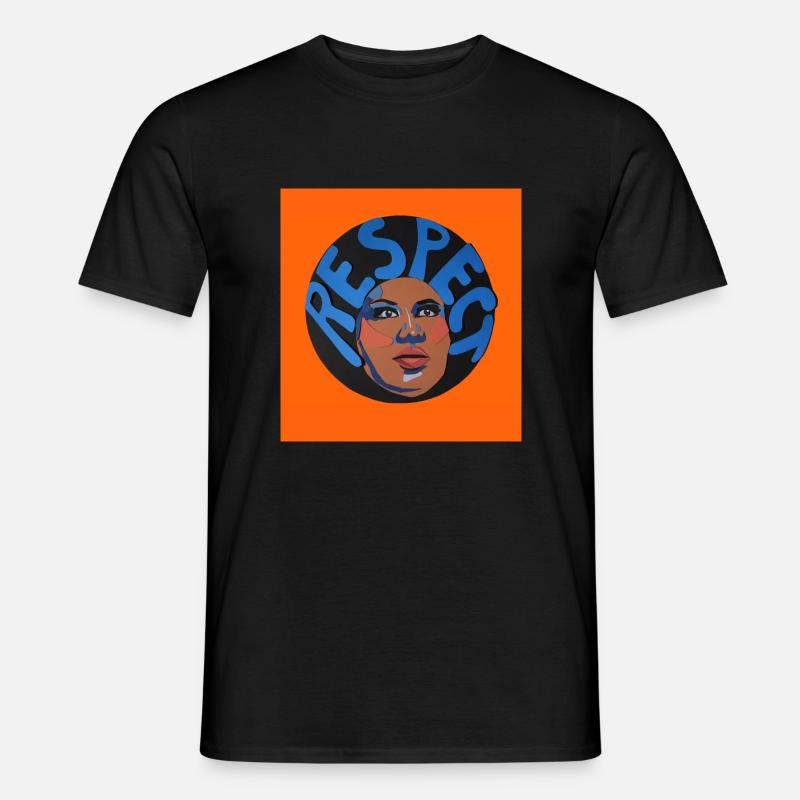Aretha Franklin - Männer T-Shirt - Schwarz