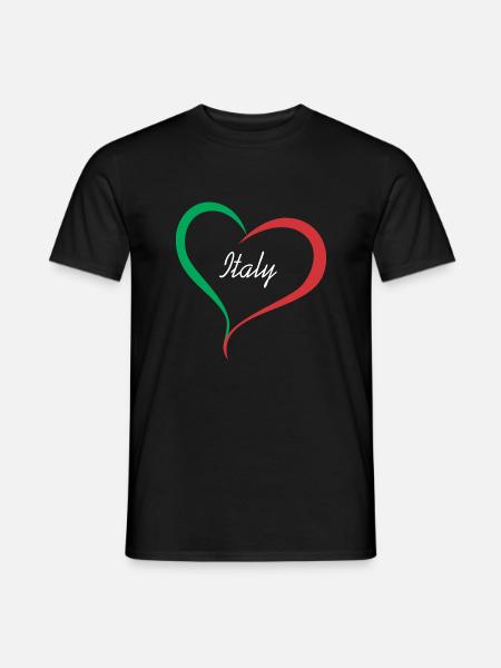 ITALY HEART - Men's T-Shirt - black