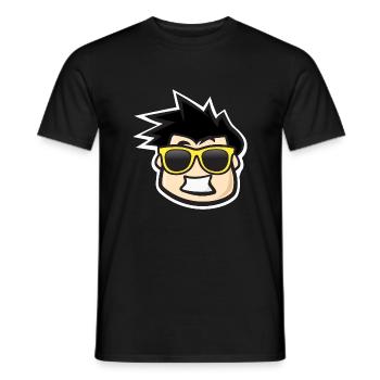 Gosse cool de joueur avec des lunettes de soleil - T-shirt homme - noir - Devant - AI Model Male 178 light (178cm)