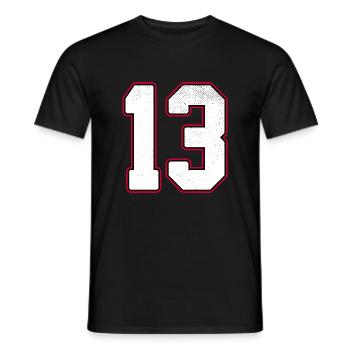 Nombre Thirteen - 13 Classic Vintage Sport - T-shirt homme - noir - Devant - AI Model Male 178 light (178cm)
