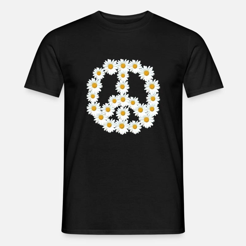 Der Friede blüht - Männer T-Shirt - Schwarz