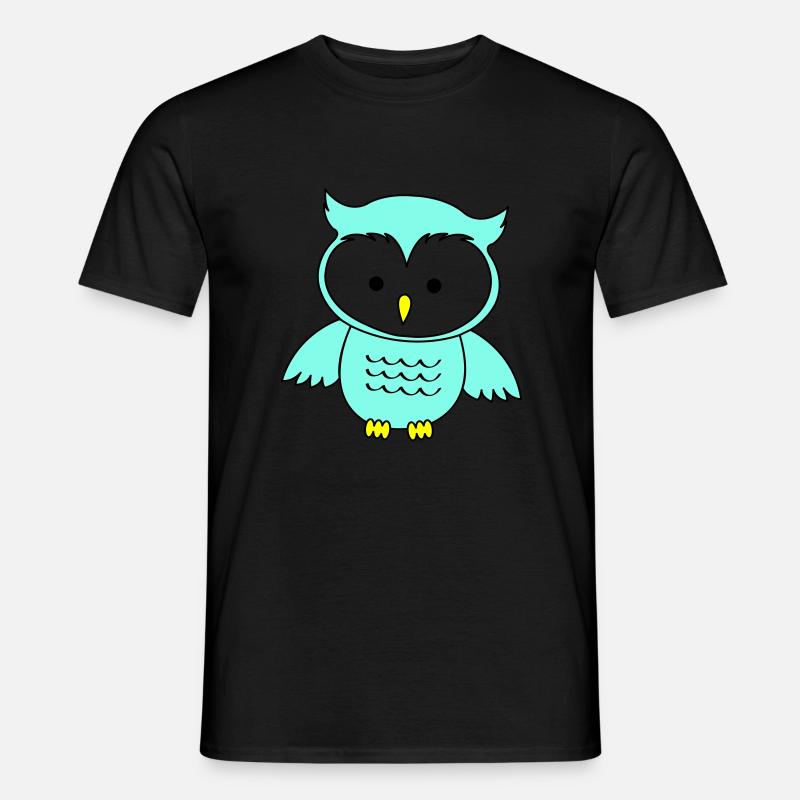 Eule - Männer T-Shirt - Schwarz